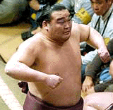 高見盛関が浴っても だいじょうぶ!!